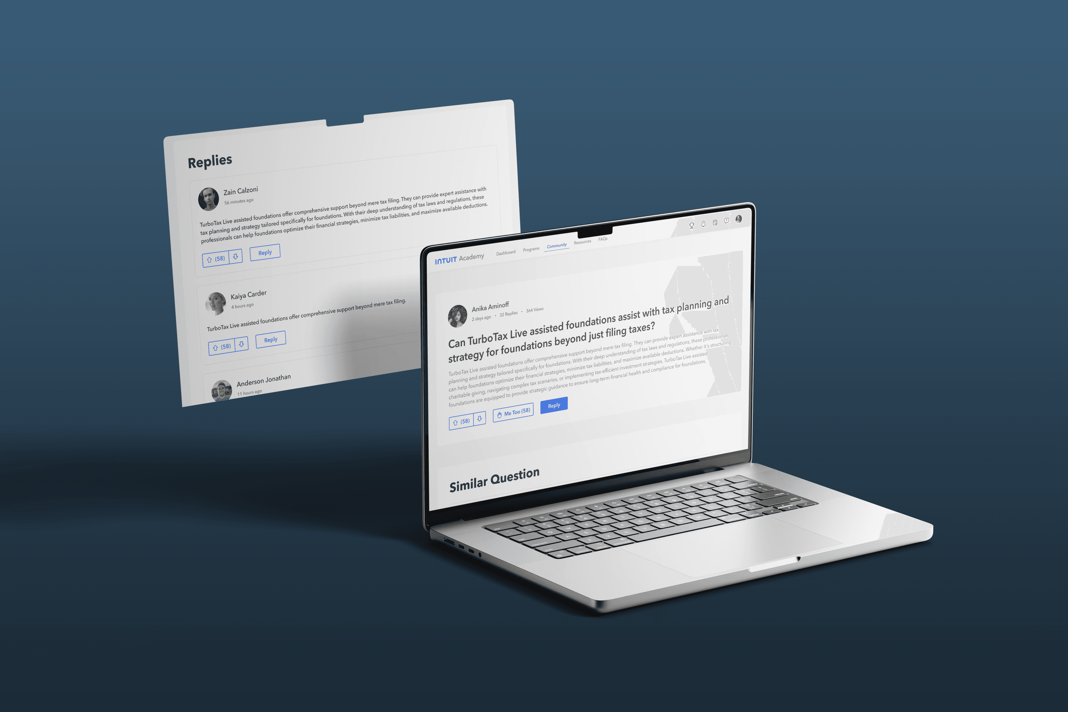 Learning Academy dashboard