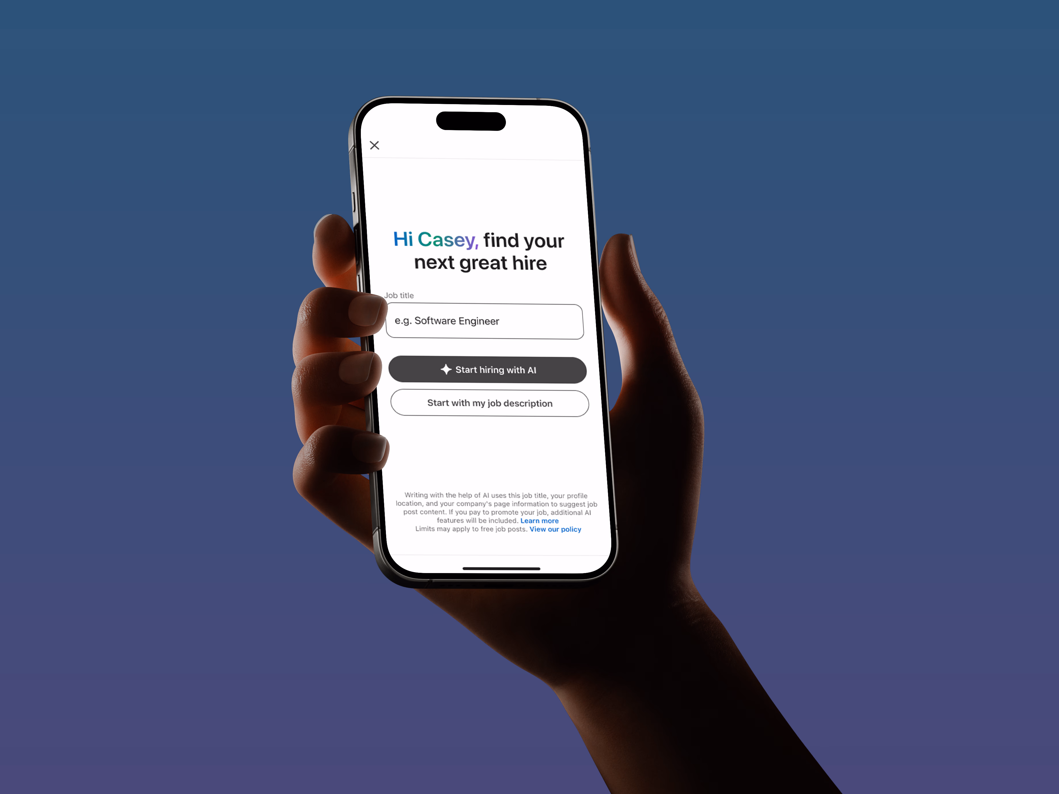 LinkedIn Hiring Assistant mobile detail