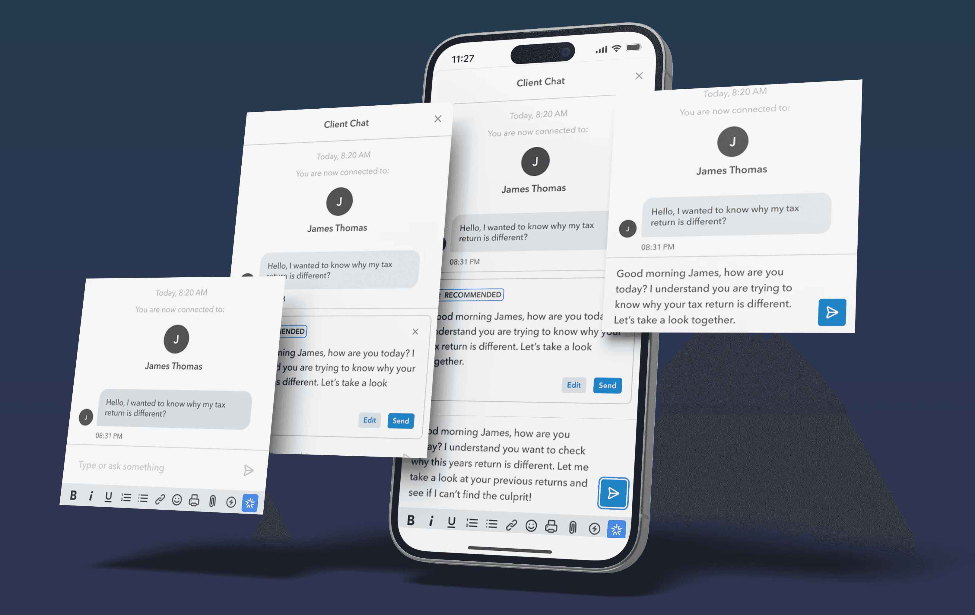 Intuit Assist Recommended Response hero