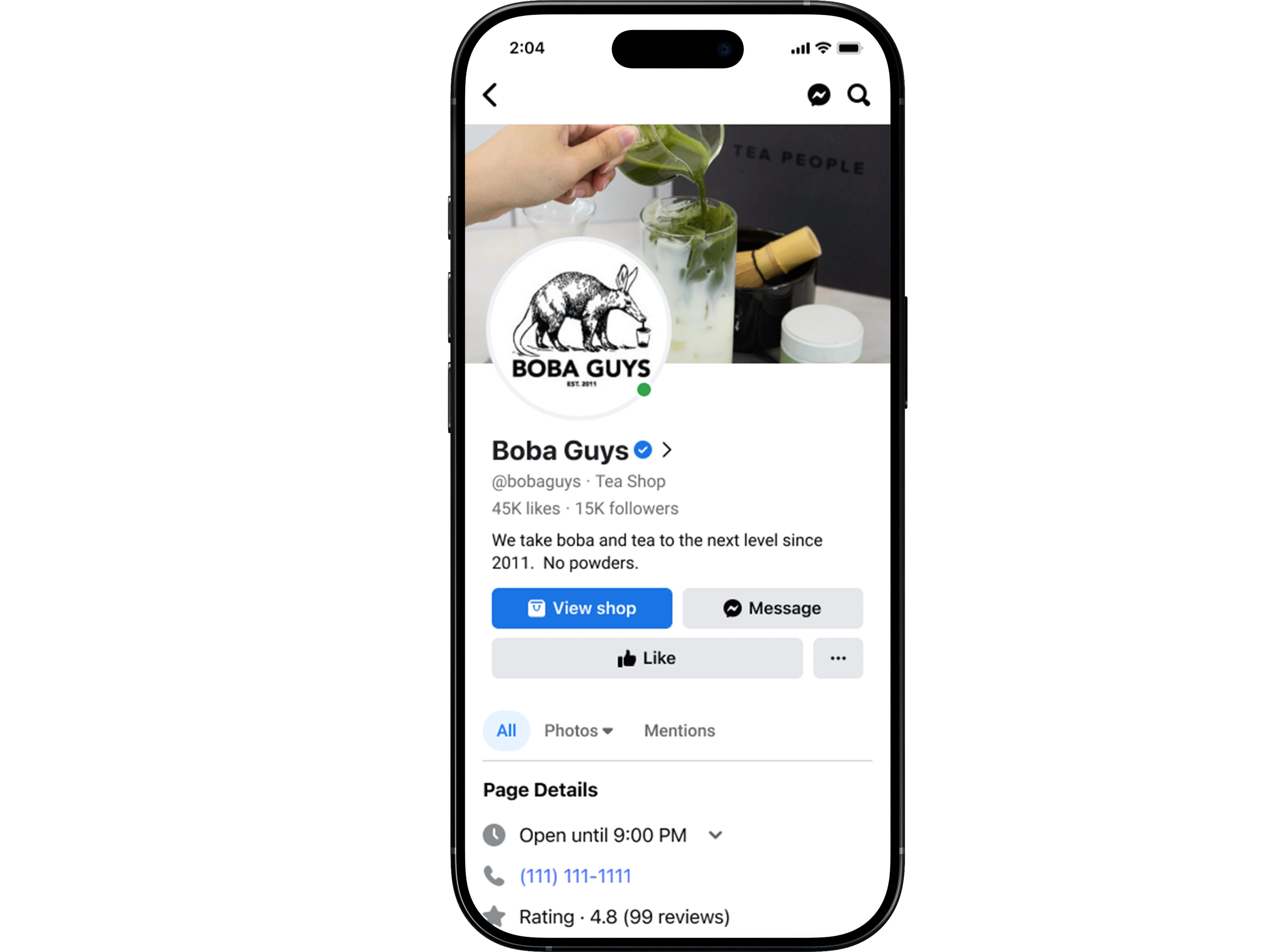 After: Redesigned Additional Profile