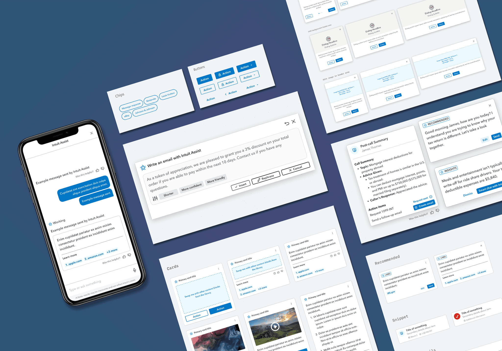 Intuit Assist design system and component library