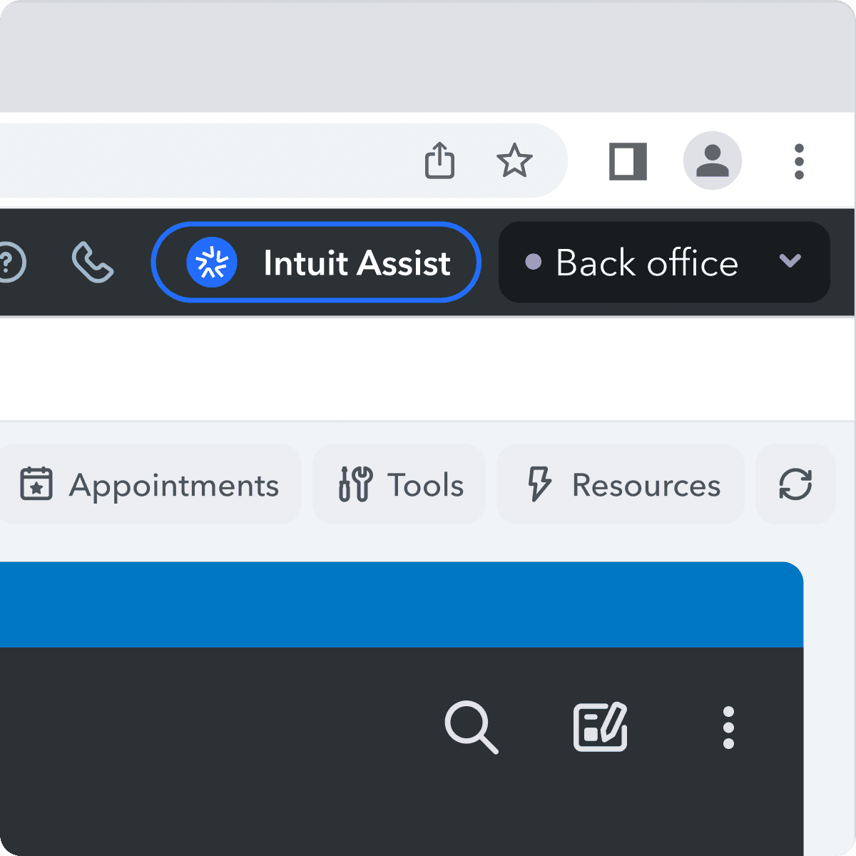 Intuit Assist entry point in the global header